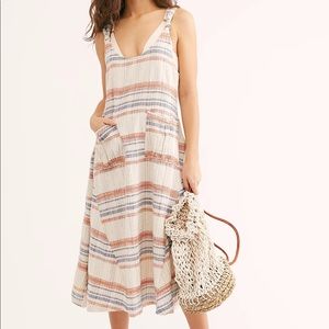 Free People Harper striped midi dress